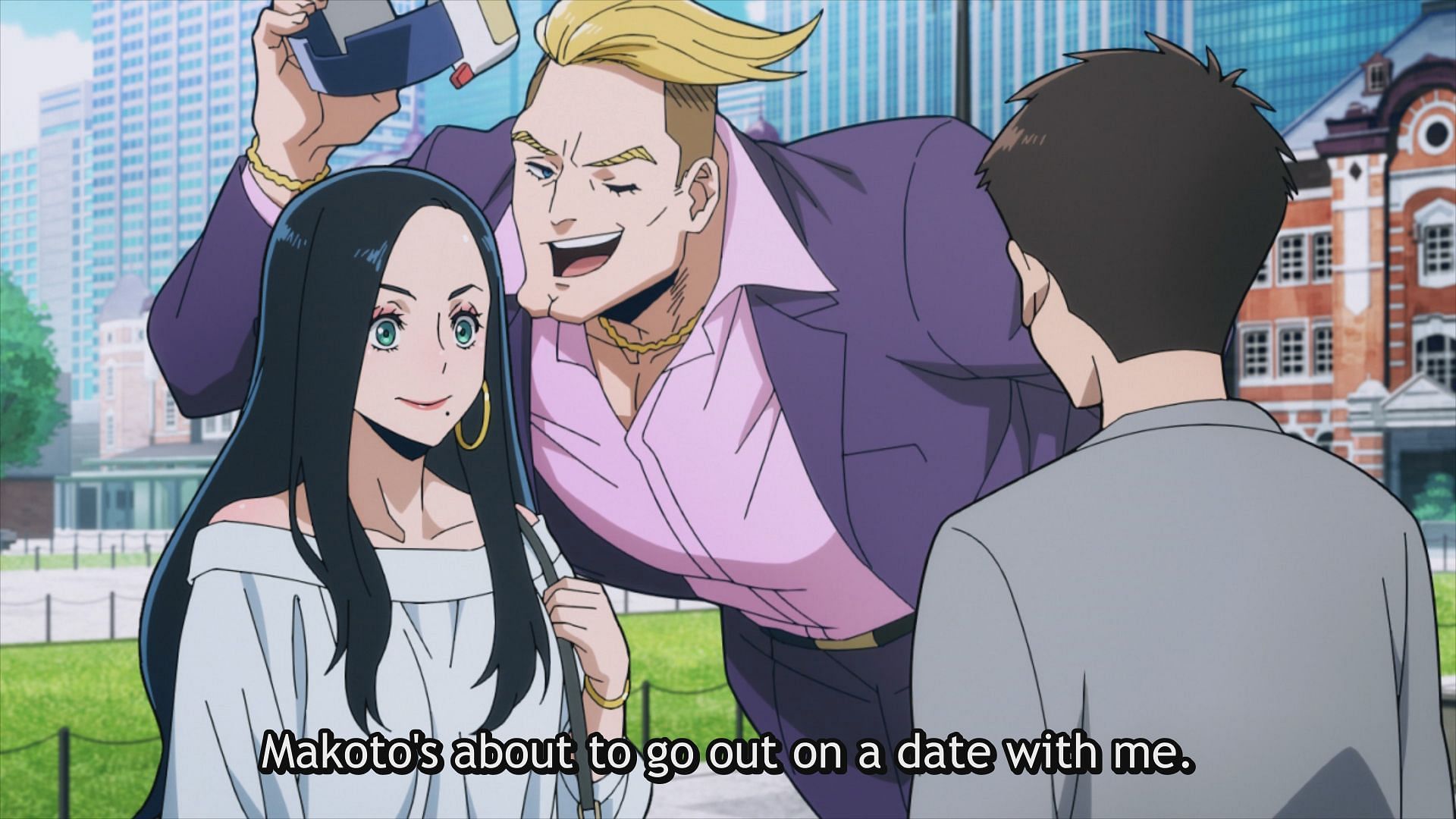 C.C. flirts with Makoto in My Hero Academia: Vigilantes episode 8 (Image via Bones Film)